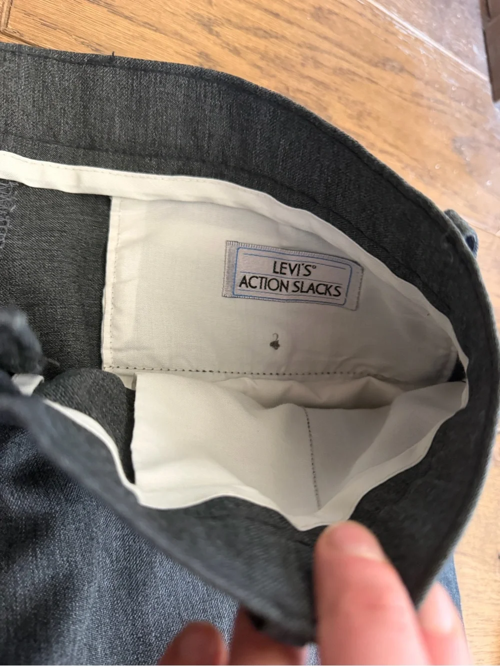 Vintage Levi Action Slacks Men's Gray Dress Pants - Classic Tailored Fit 36